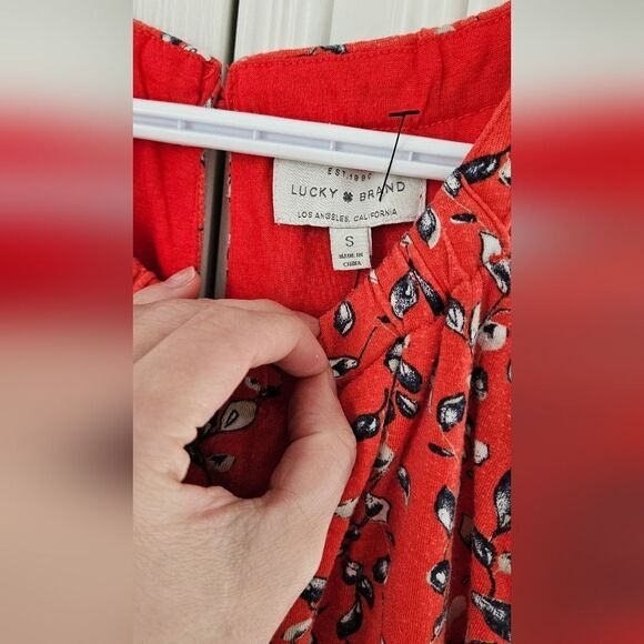 💝Elegant Red Floral Maxi Dress - Picture 2 of 3